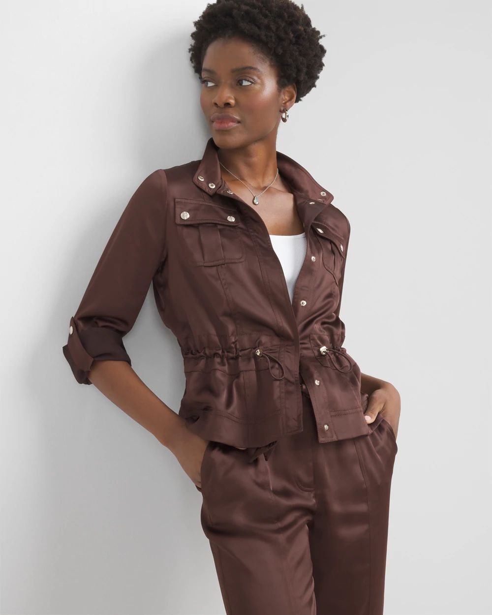 Cinched Utility Jacket | White House Black Market